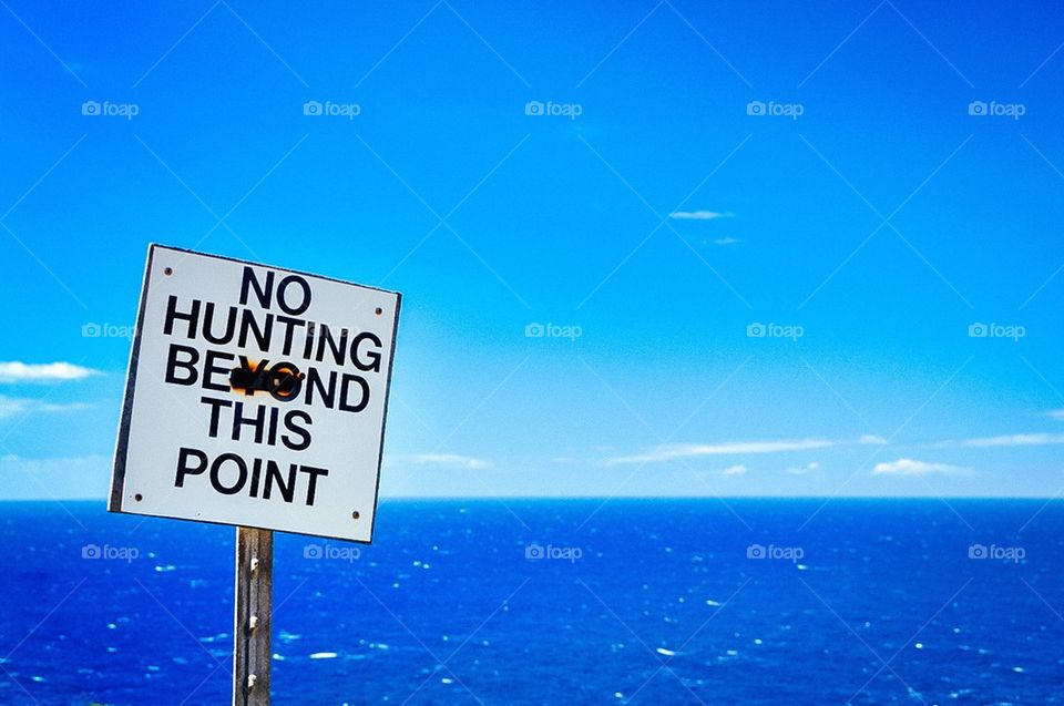 No Hunting Sign