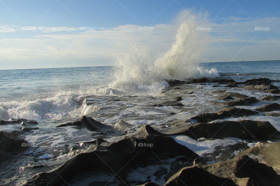 Huge waves crashing in singer island Florida!