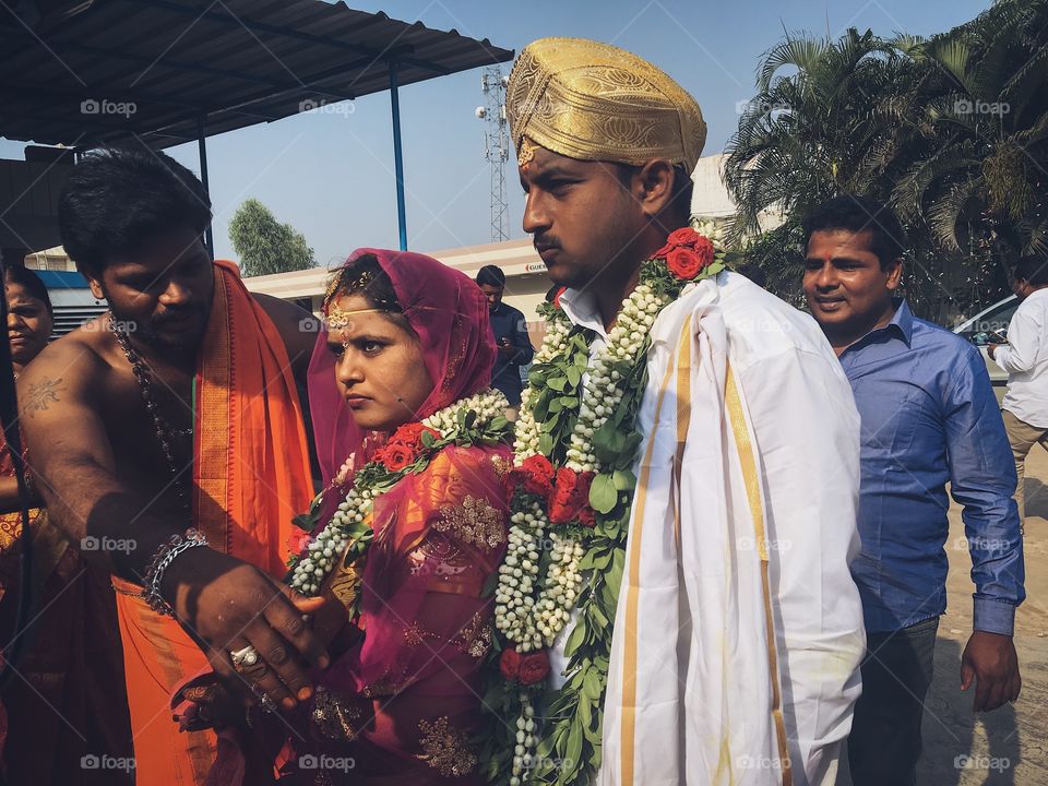 Angry facial expression