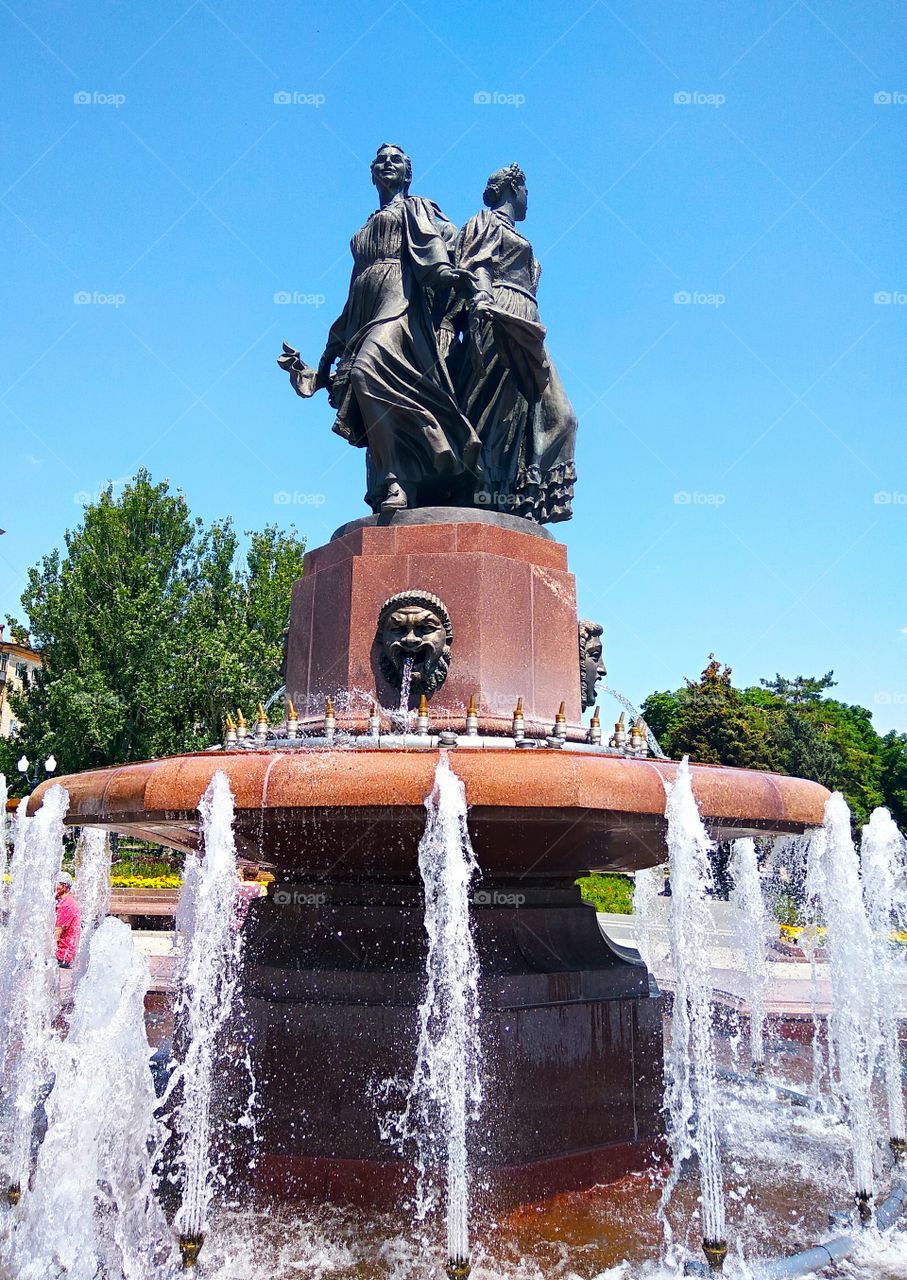 Beautiful city fountain