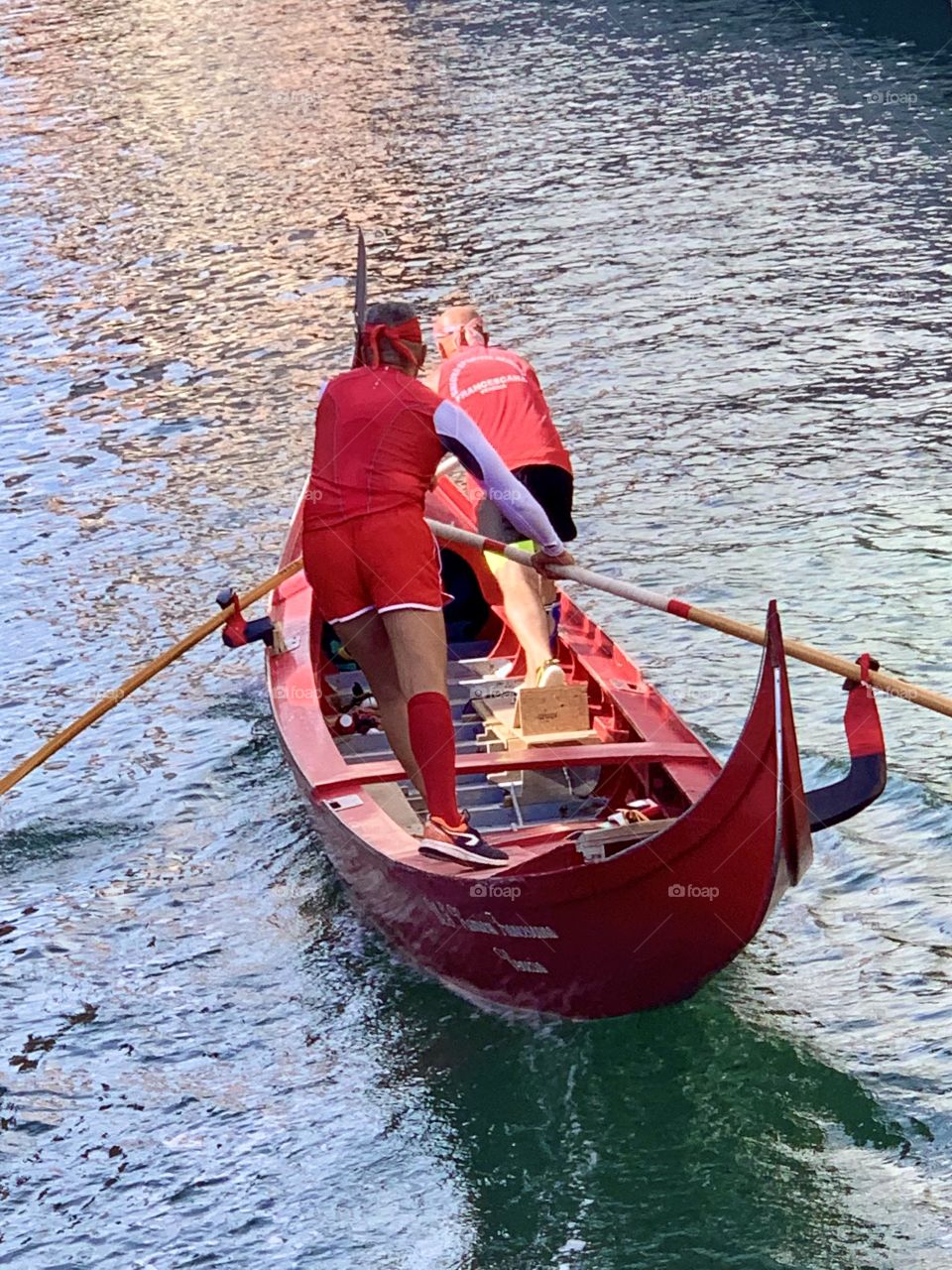 Training in Venice on a perfect spring day.
