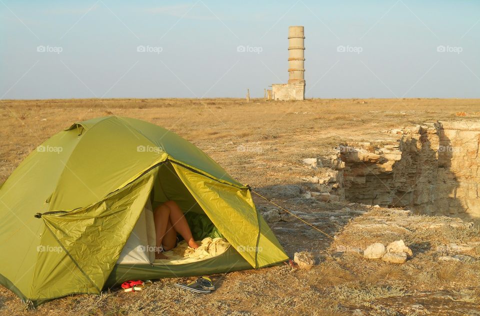 Tent, No Person, Travel, Outdoors, Sand