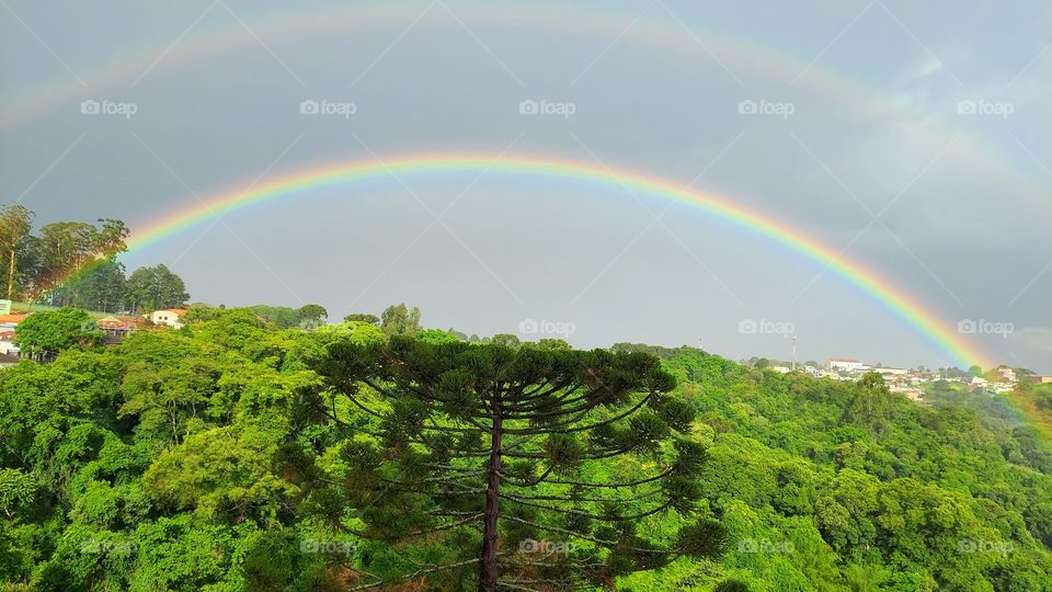 A tarde nos presenteou com um lindo e espetacular arco íris.
