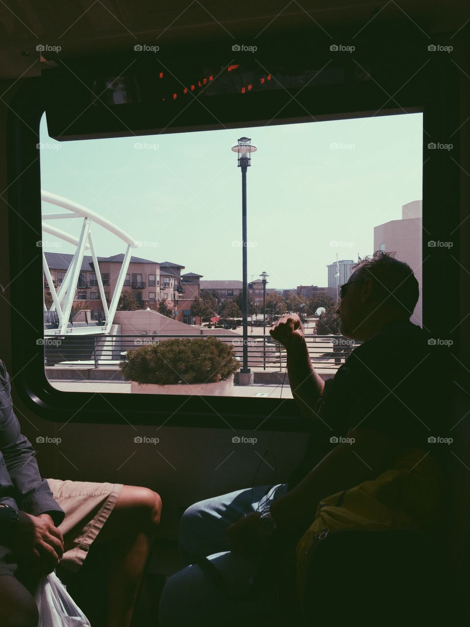 Train window seat