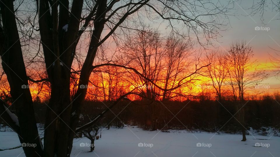 Sunset in western New York