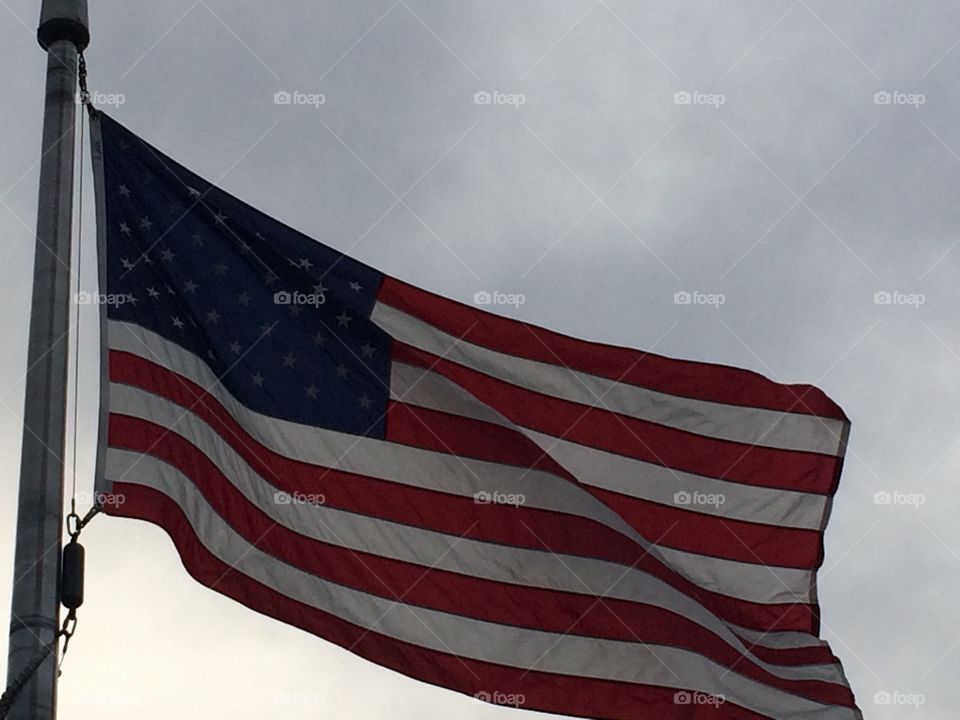 Flag at the Washington Monument 