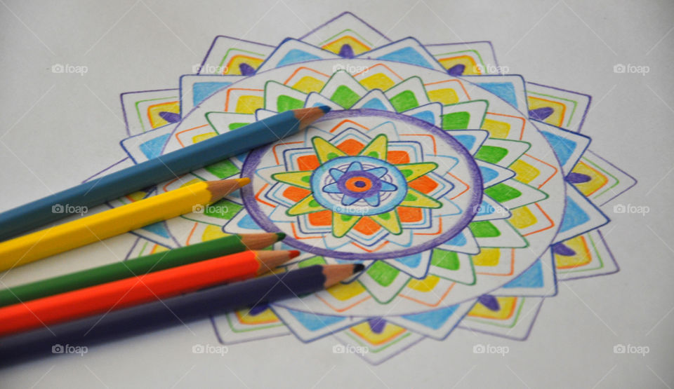 Mandala and pencils 