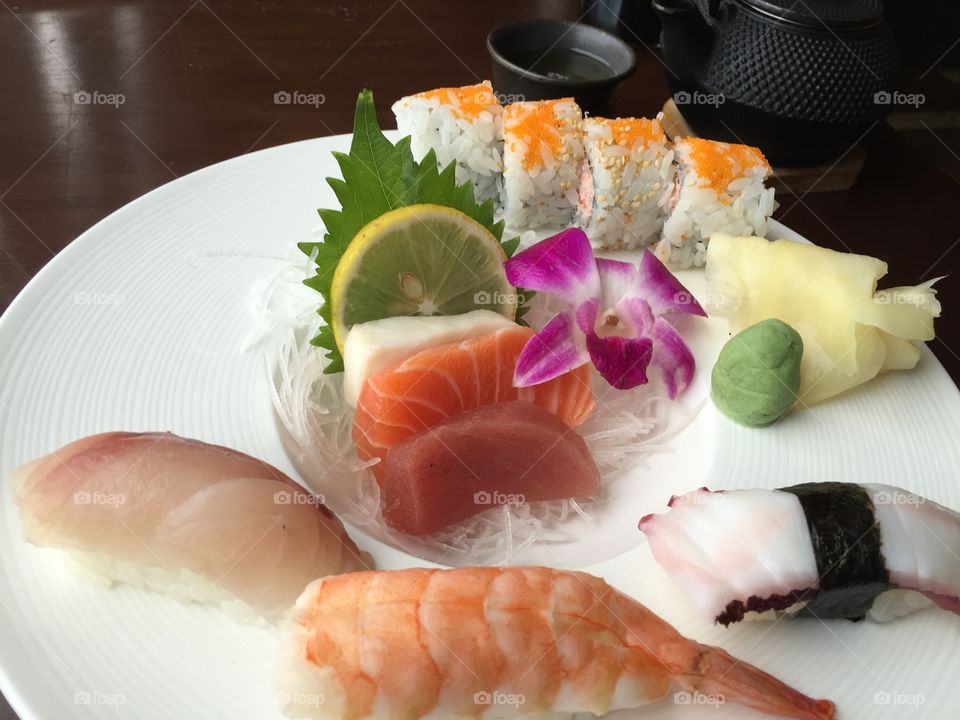 Sashimi and sushi