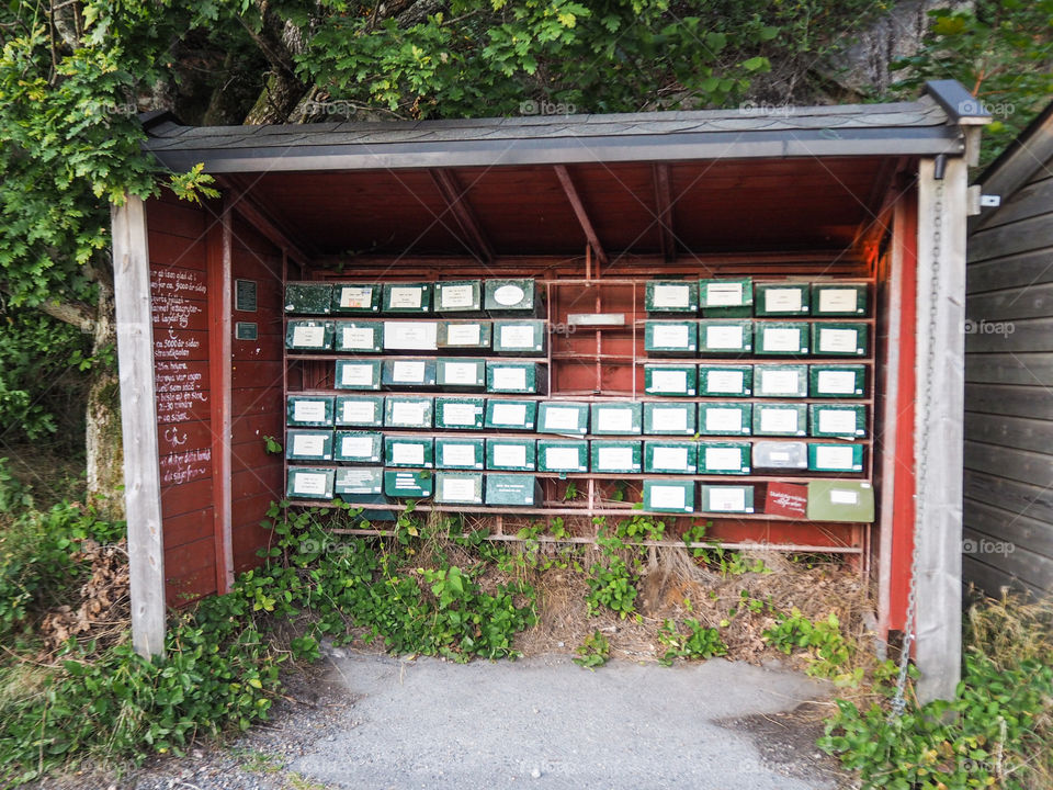 Mail boxes. 