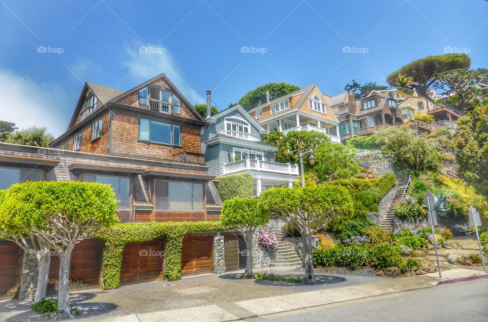 Property homes in Sausalito Marin county. property, home, house, mortgage, buy, business, residential, rent, sale, loan, agent, estate, building, investment, real, real estate, concept, housing, buyer, purchase, new, hand, financial, architecture