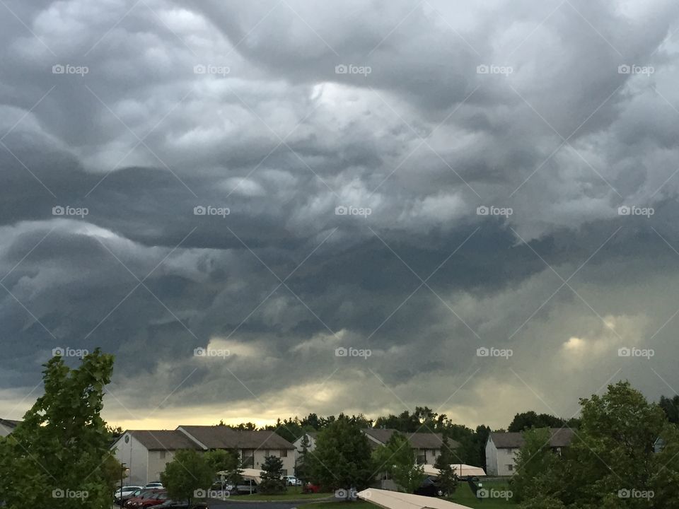 Storm clouds over Lansing. Storm clouds over Lansing