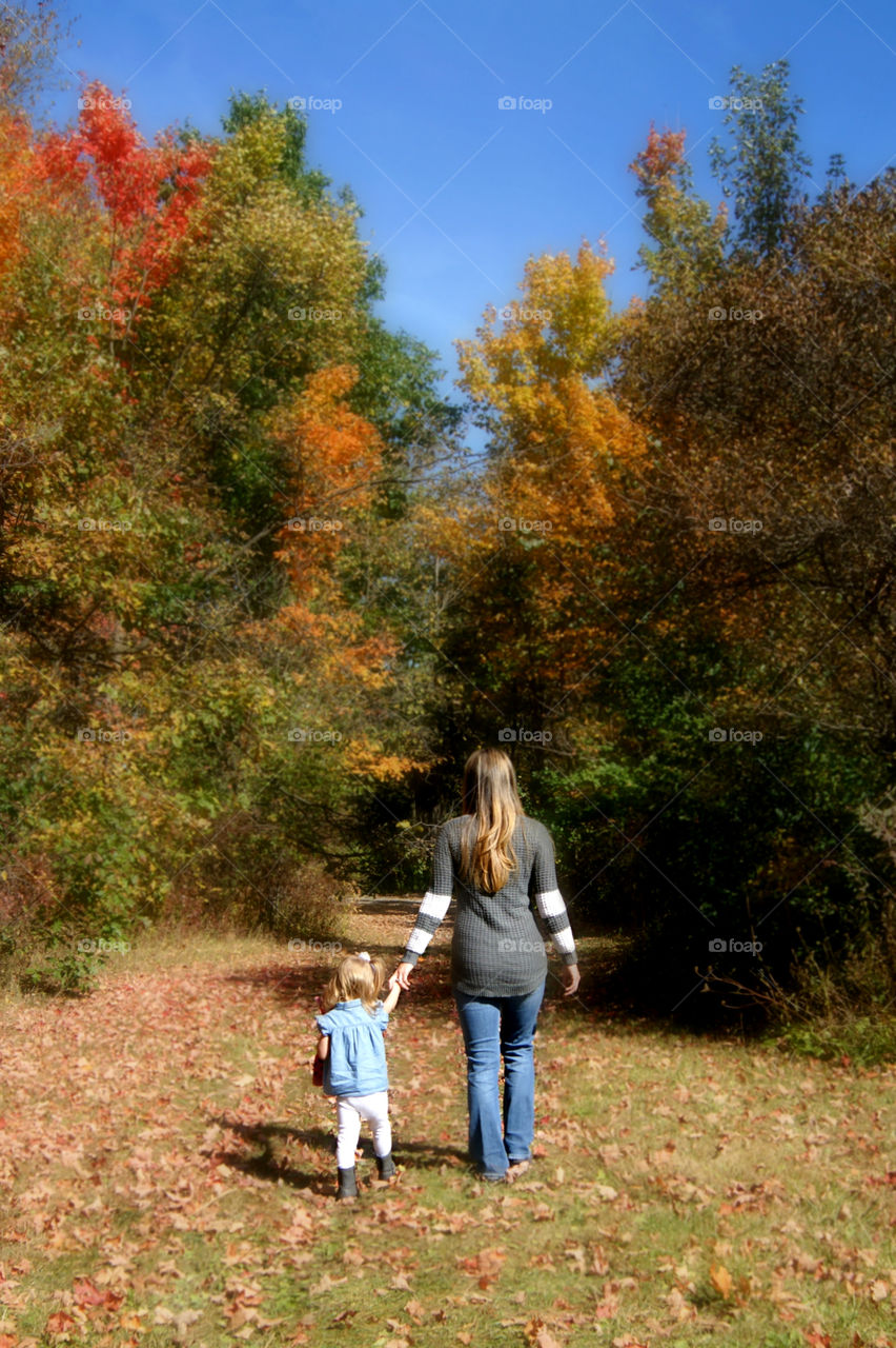 Mother daughter nature walk 