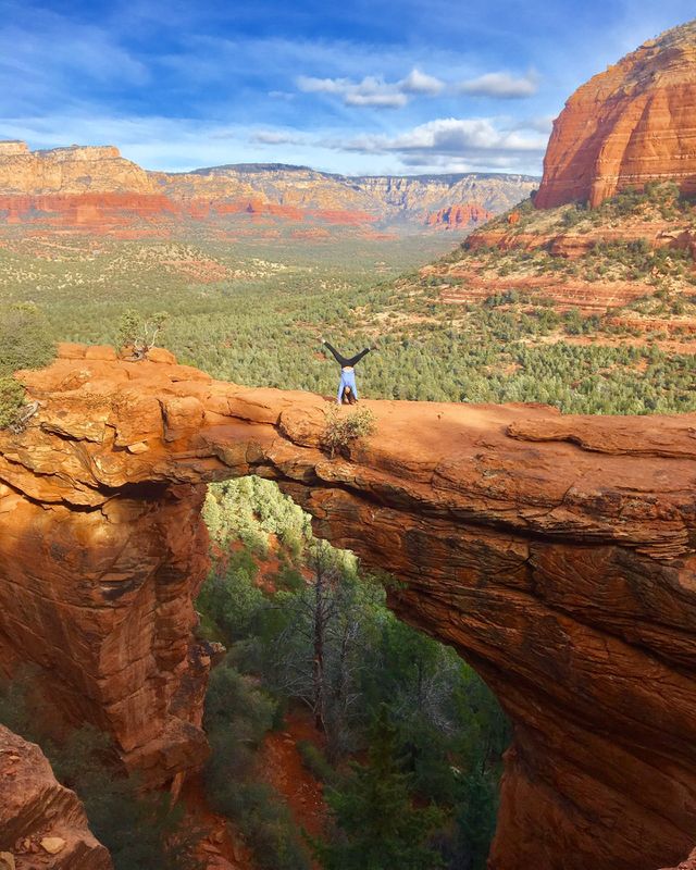 Cartwheels on Devil's Bridge in Sedona, AZ