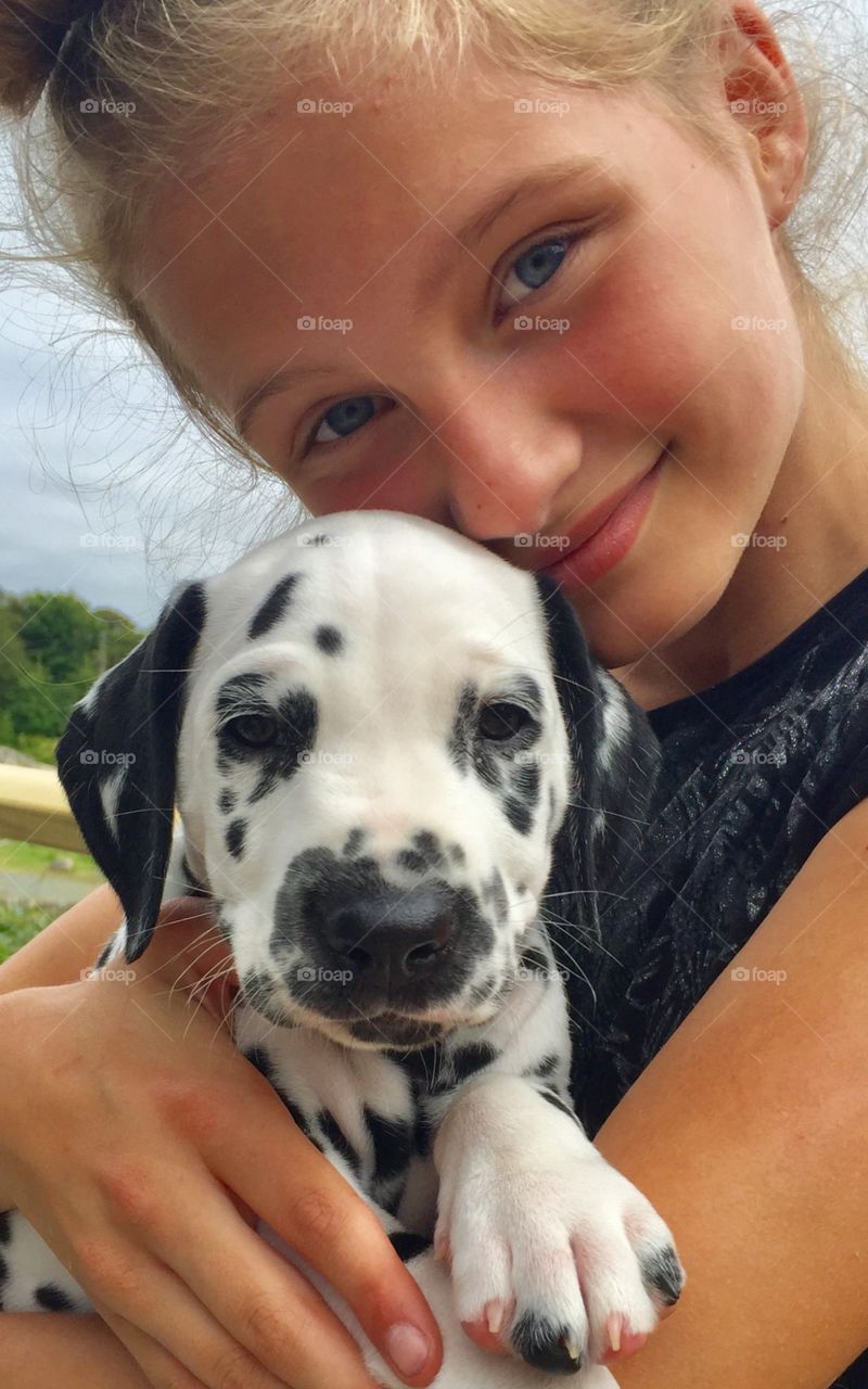 Love of a Dalmatian puppy