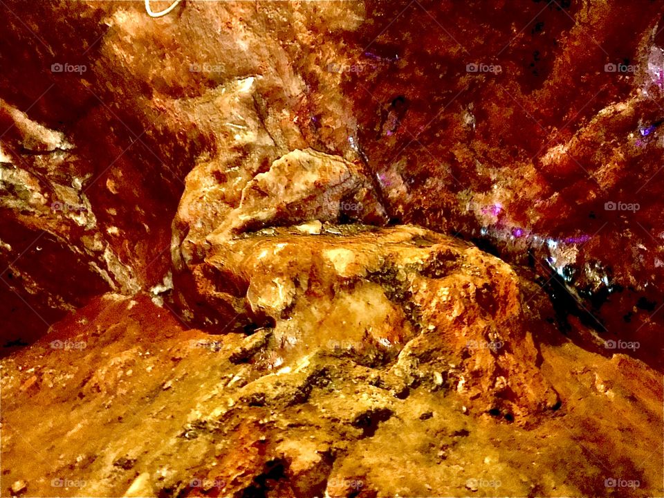 Salt deposits, Khewra Salt Mines, Punjab, Pakistan 