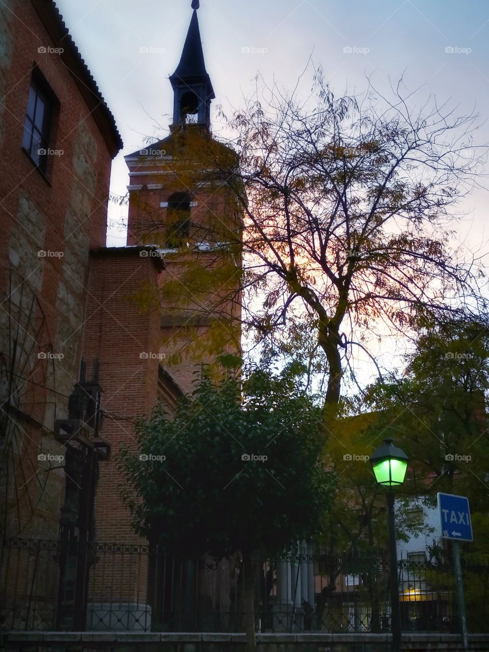 church,evening,city