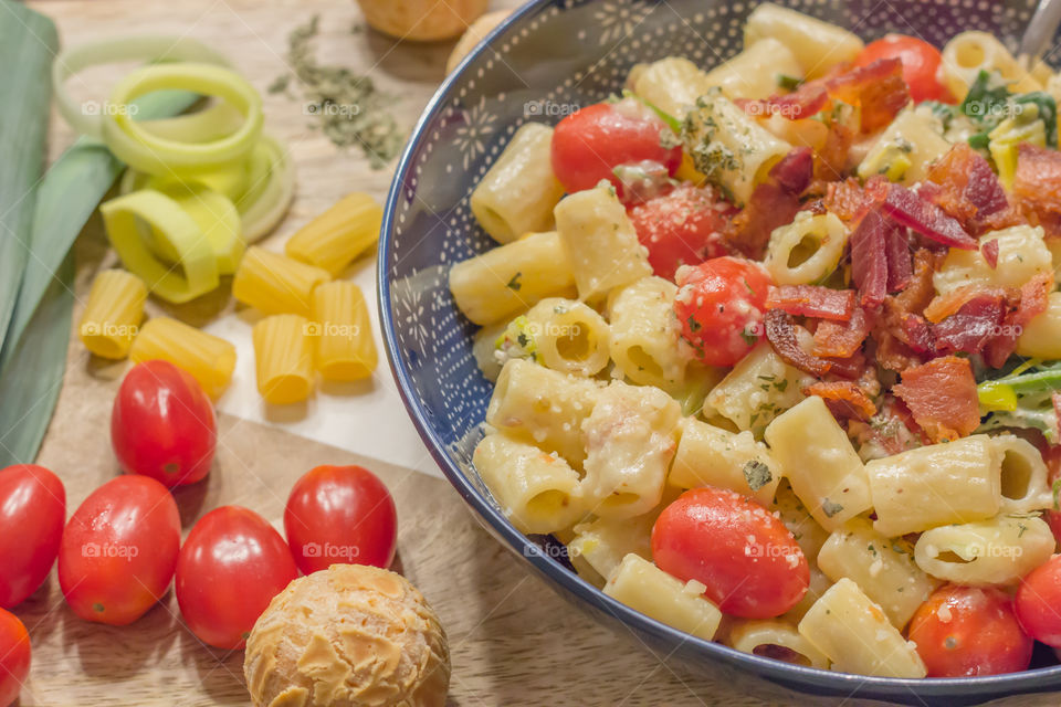 Close-up of pasta in bowl