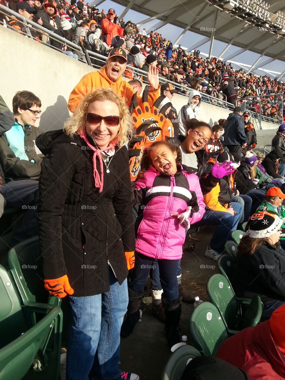 Having fun at a Bengals Game