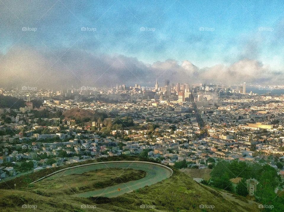 Twin Peaks at sunset