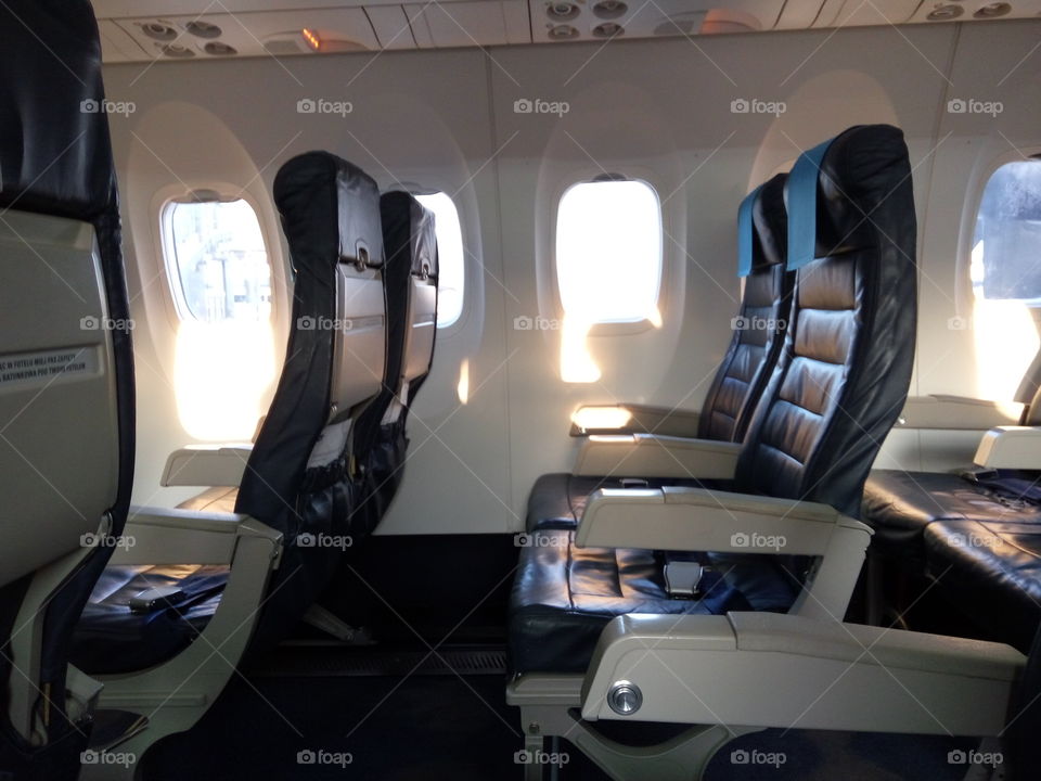 Seats in airplane