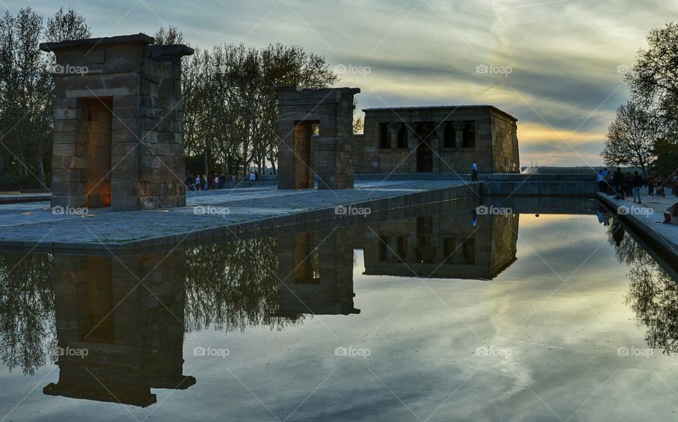 Egyptian temple in Madrid. Egyptian temple in Madrid, Spain