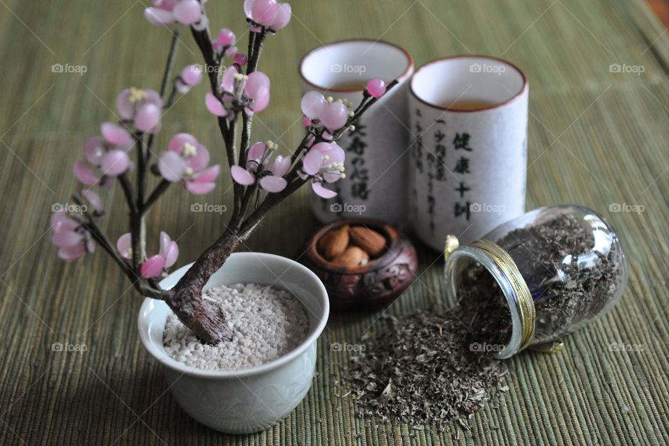 Japanese tea with herbs