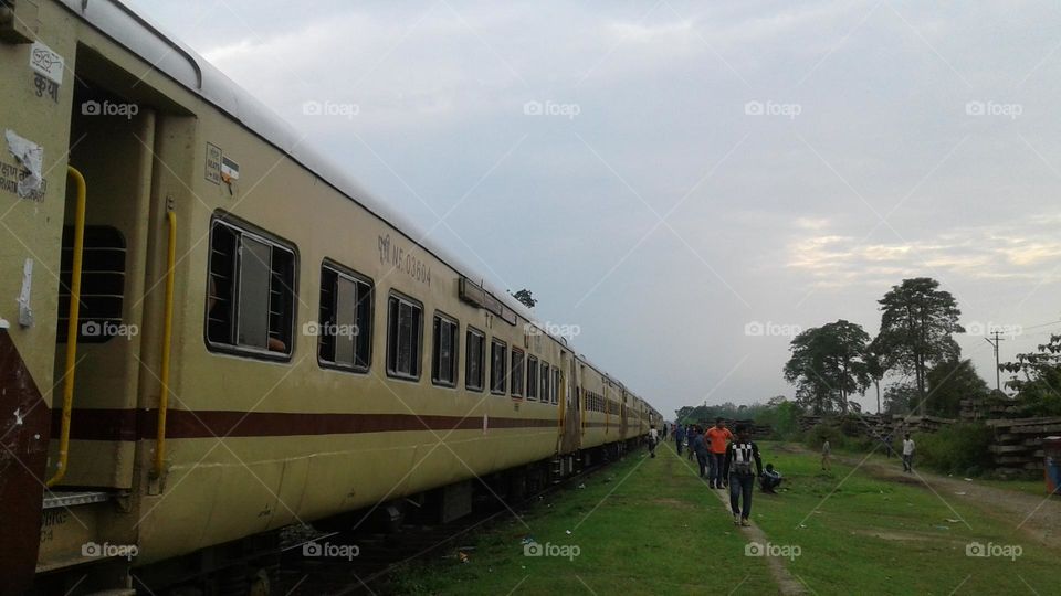 railway coach yellow railway coach