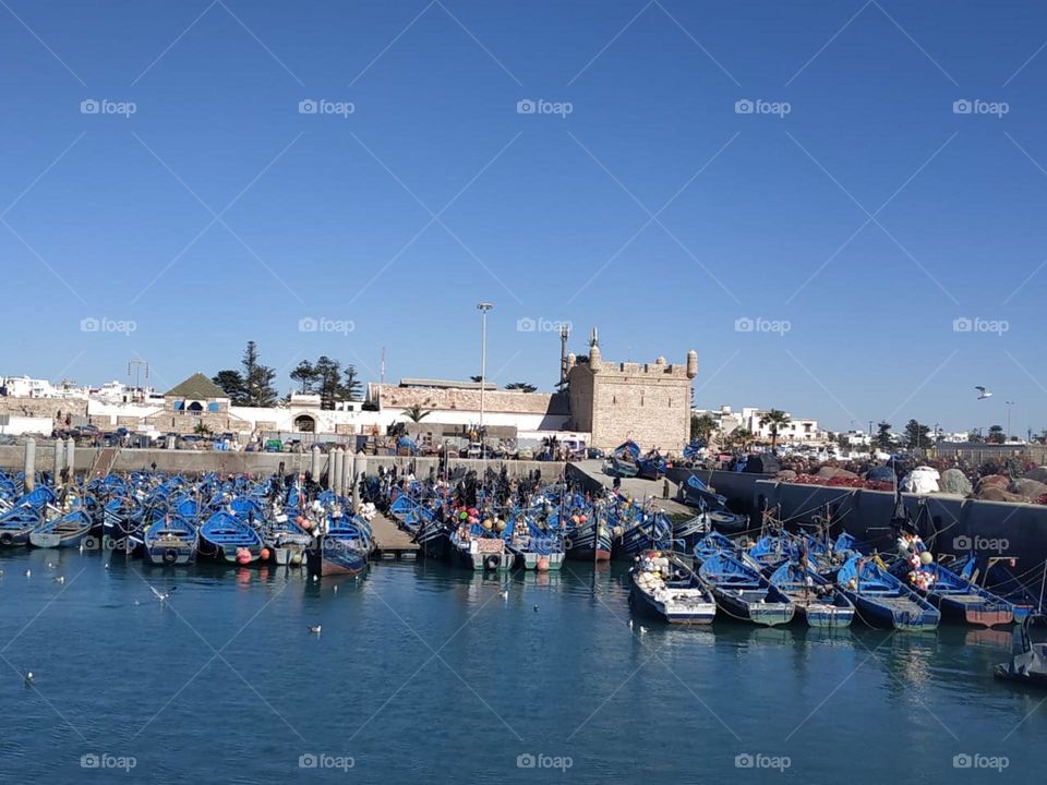 Essaouira harbour in Morocco.