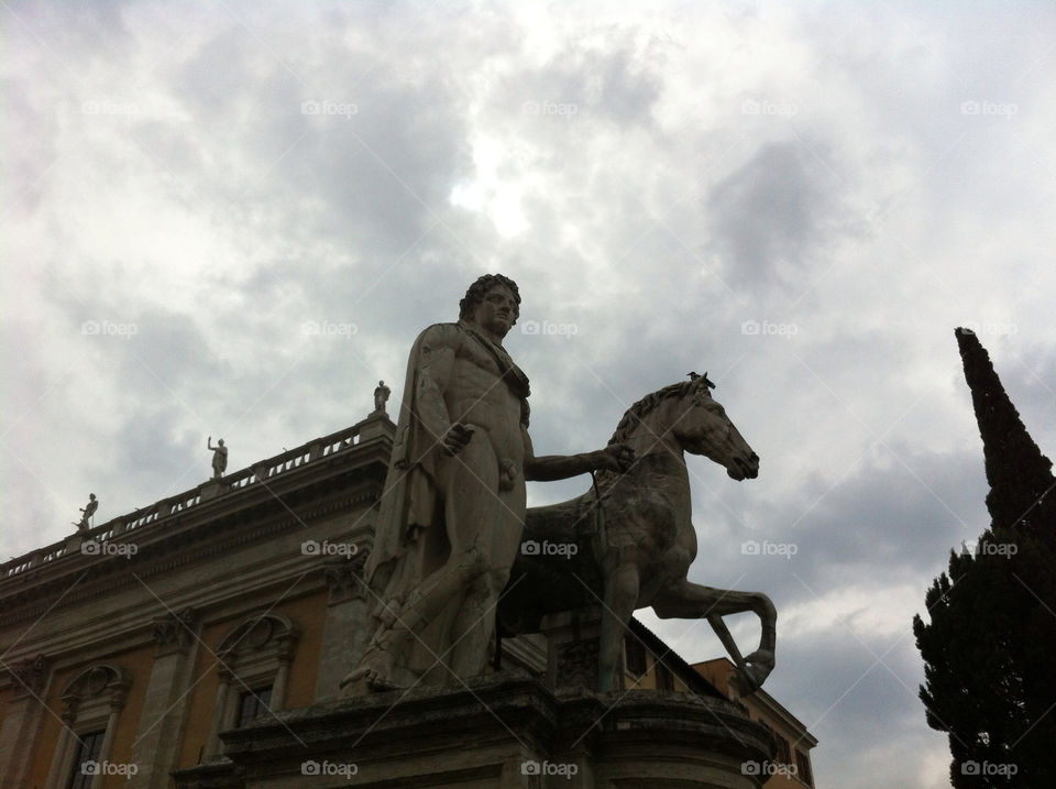 italy statue man horse by babysu