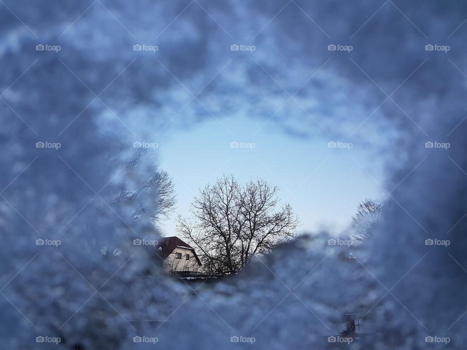 Frost am Fenster
