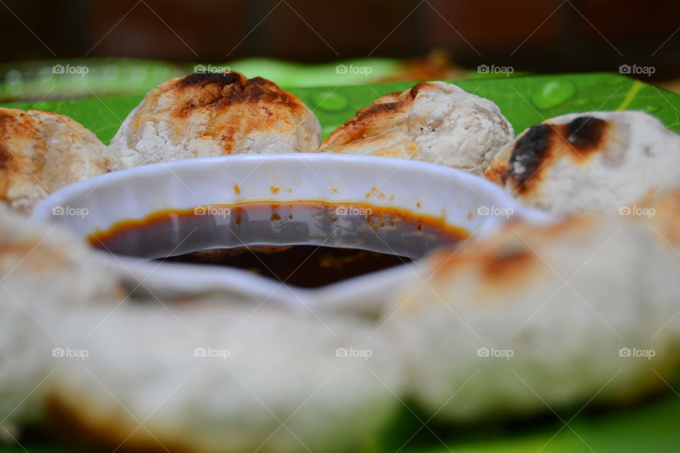 pempek panggang palembang, indonesian food
