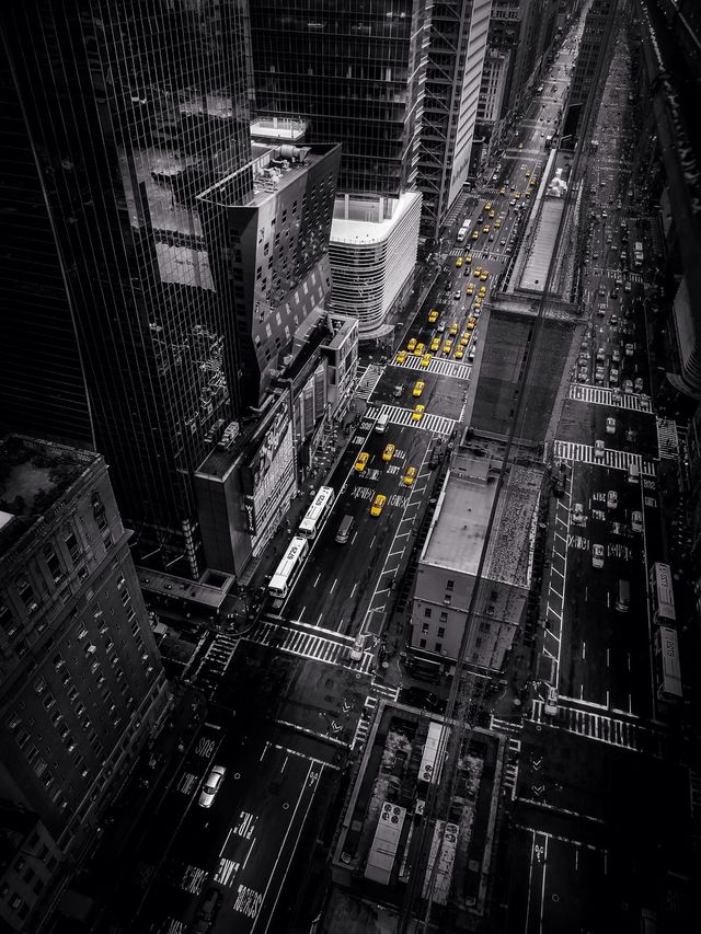 High angle view of new york city