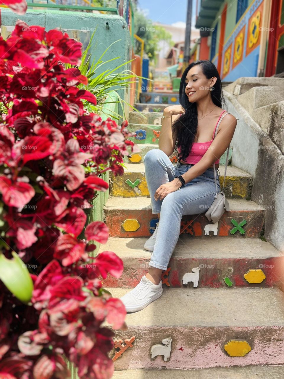 pink is the color of the flowers