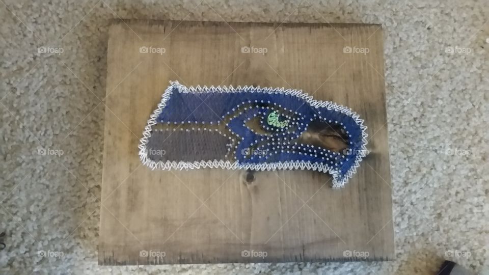 Seahawks logo - string art