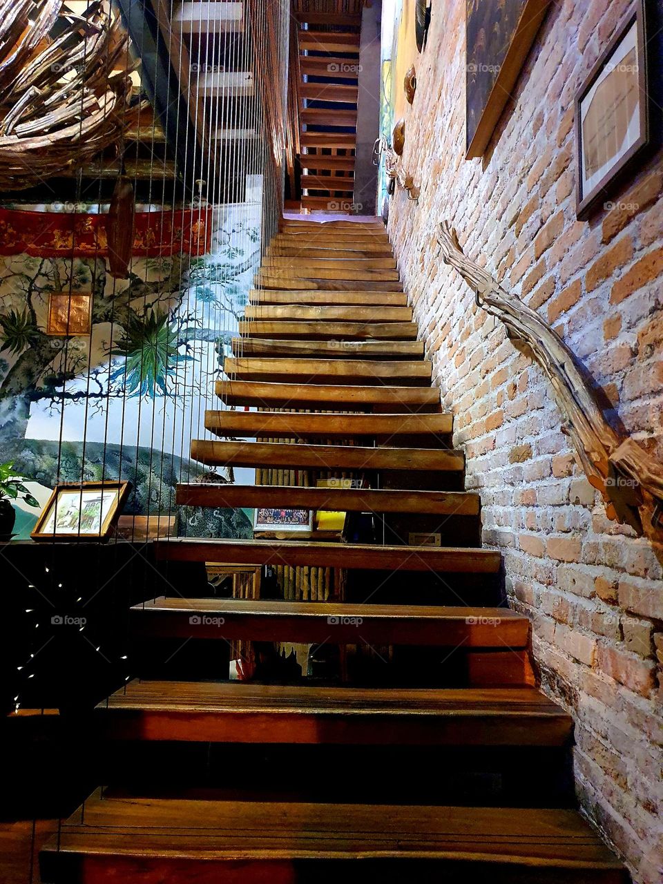 Wooden Staircase at a Boutique Hotel