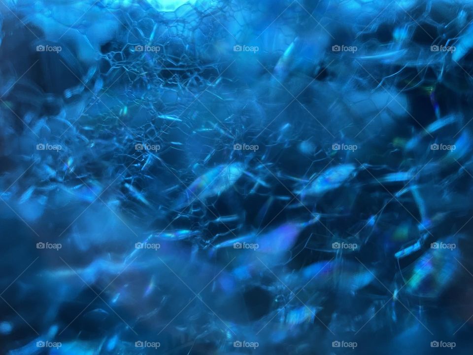 Soap bubbles in a blue gourd