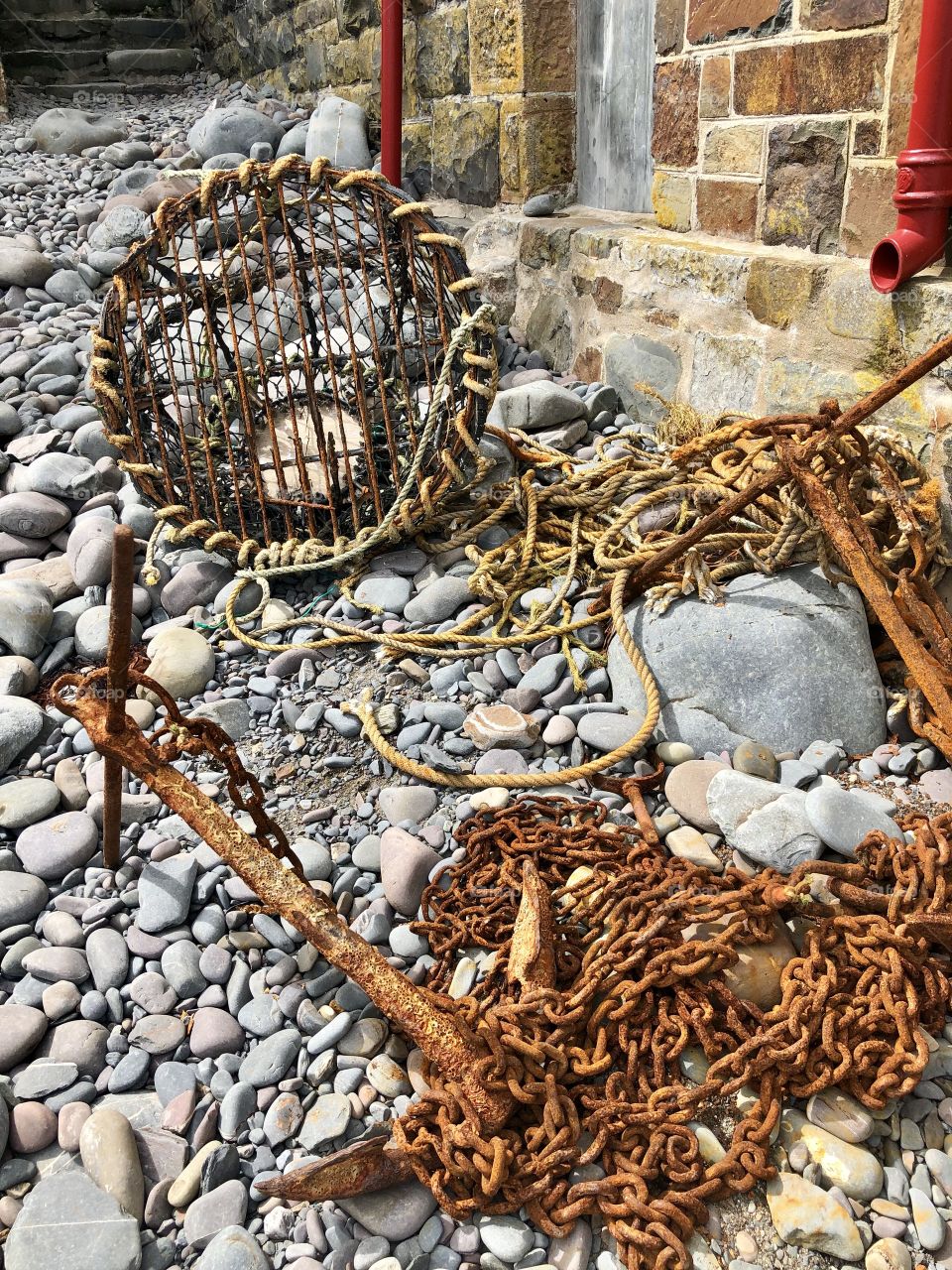 Fishing nets on beach