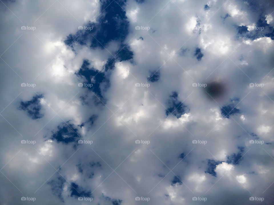 Blue cloud in sky