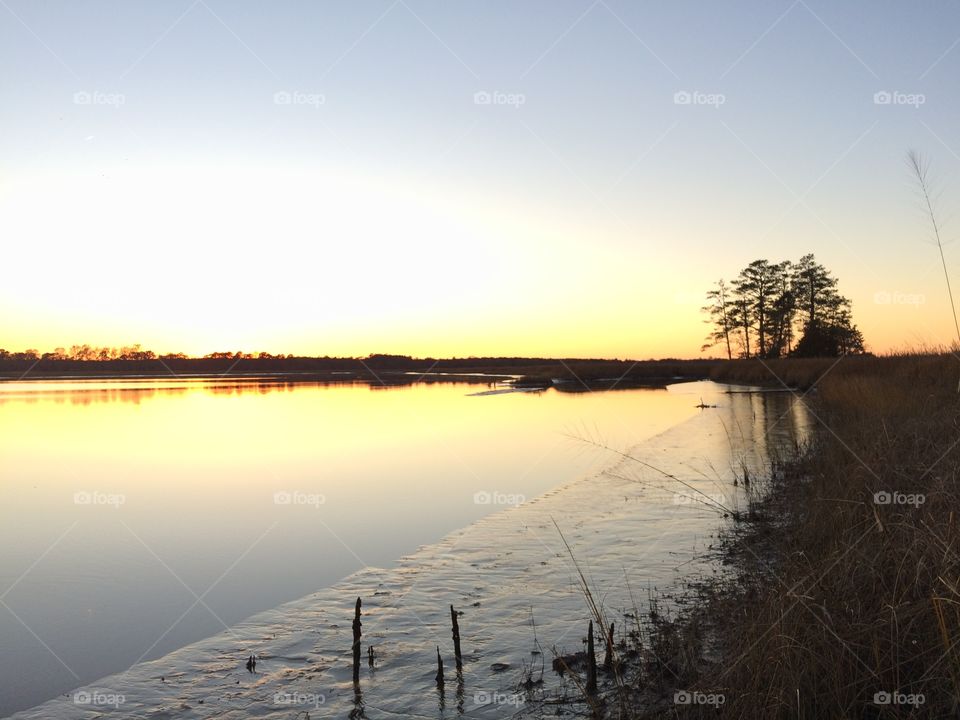 River sunset