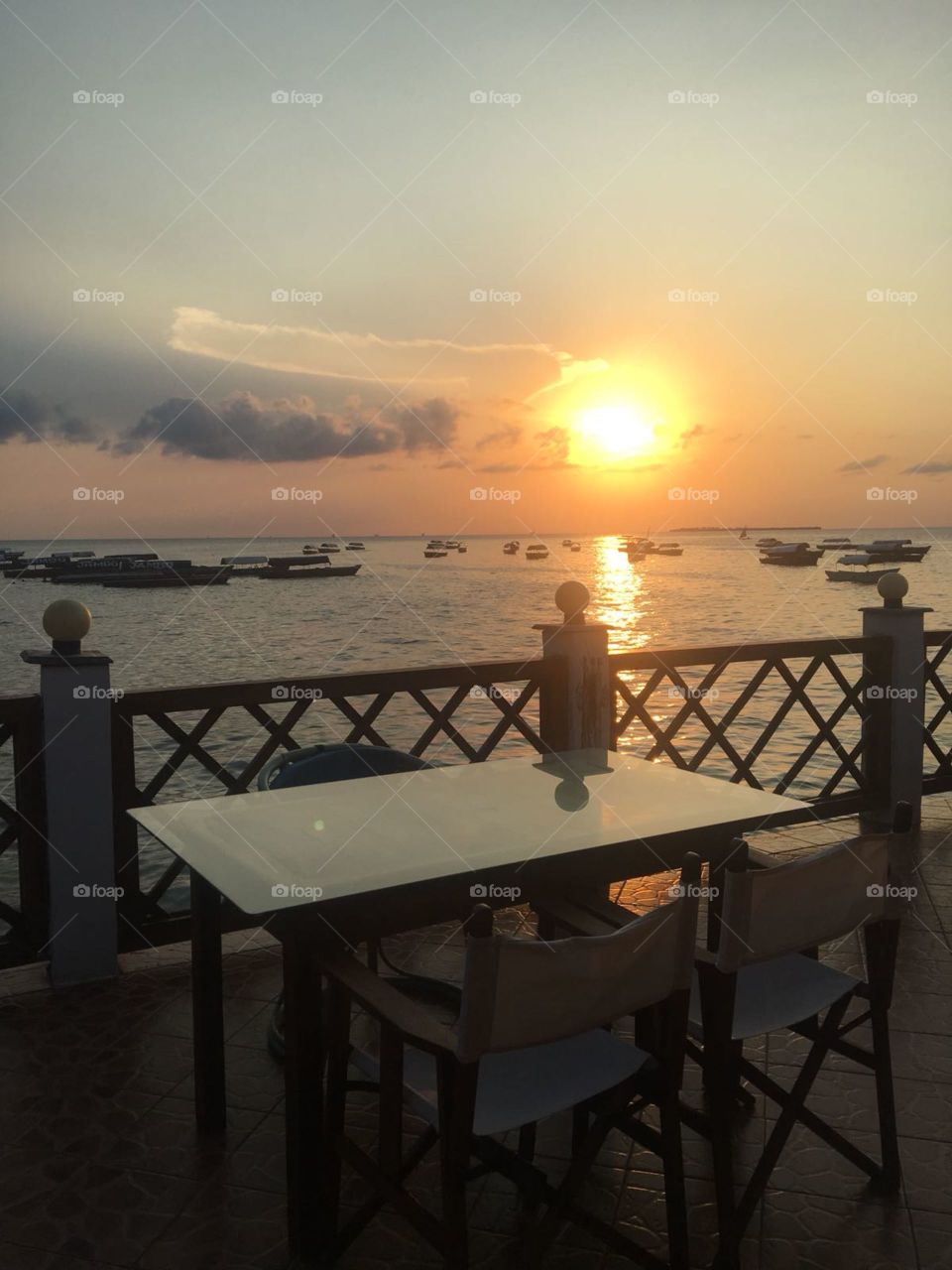 Beautiful sunset Zanzibar 