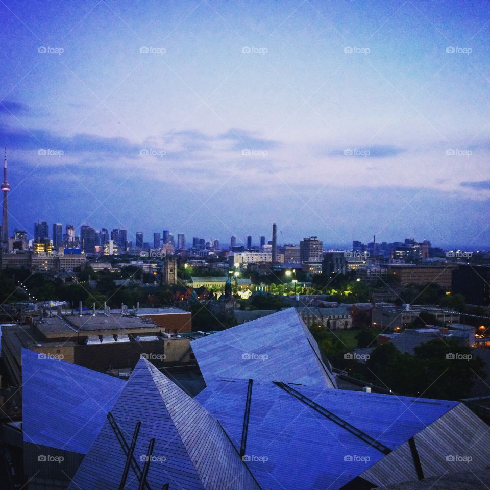 Toronto at dusk 
