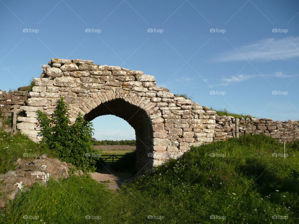 View of a stone arch