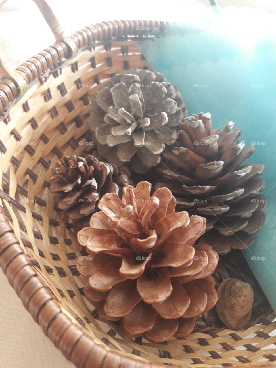 traditional basket with ornaments
