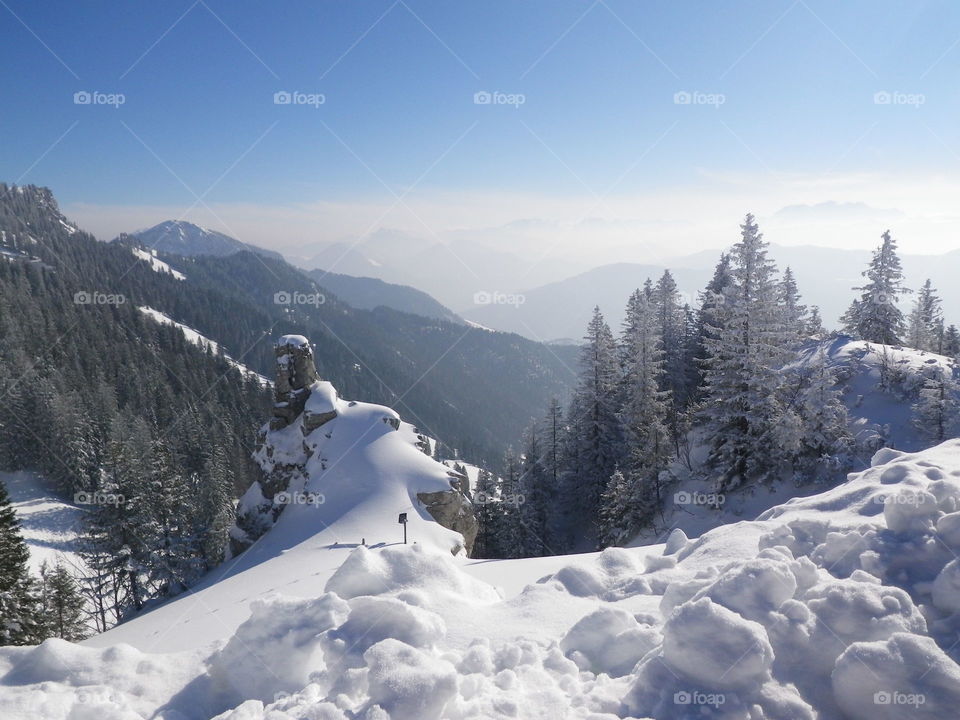 snowy alpins in germany