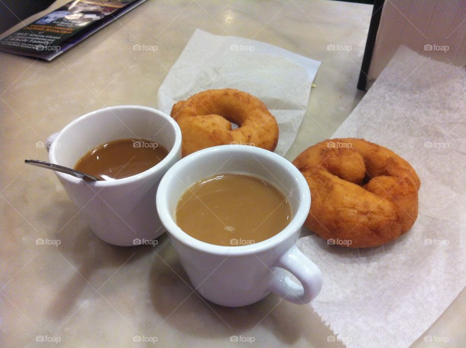 Coffee and doughnuts