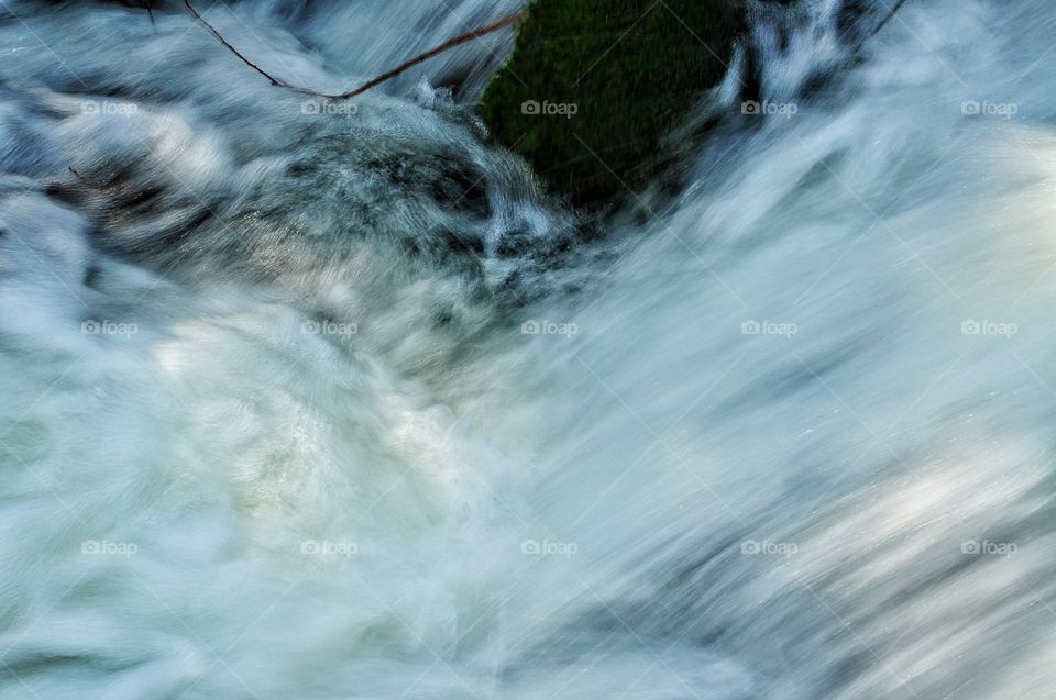 waterfall in the park in Poland