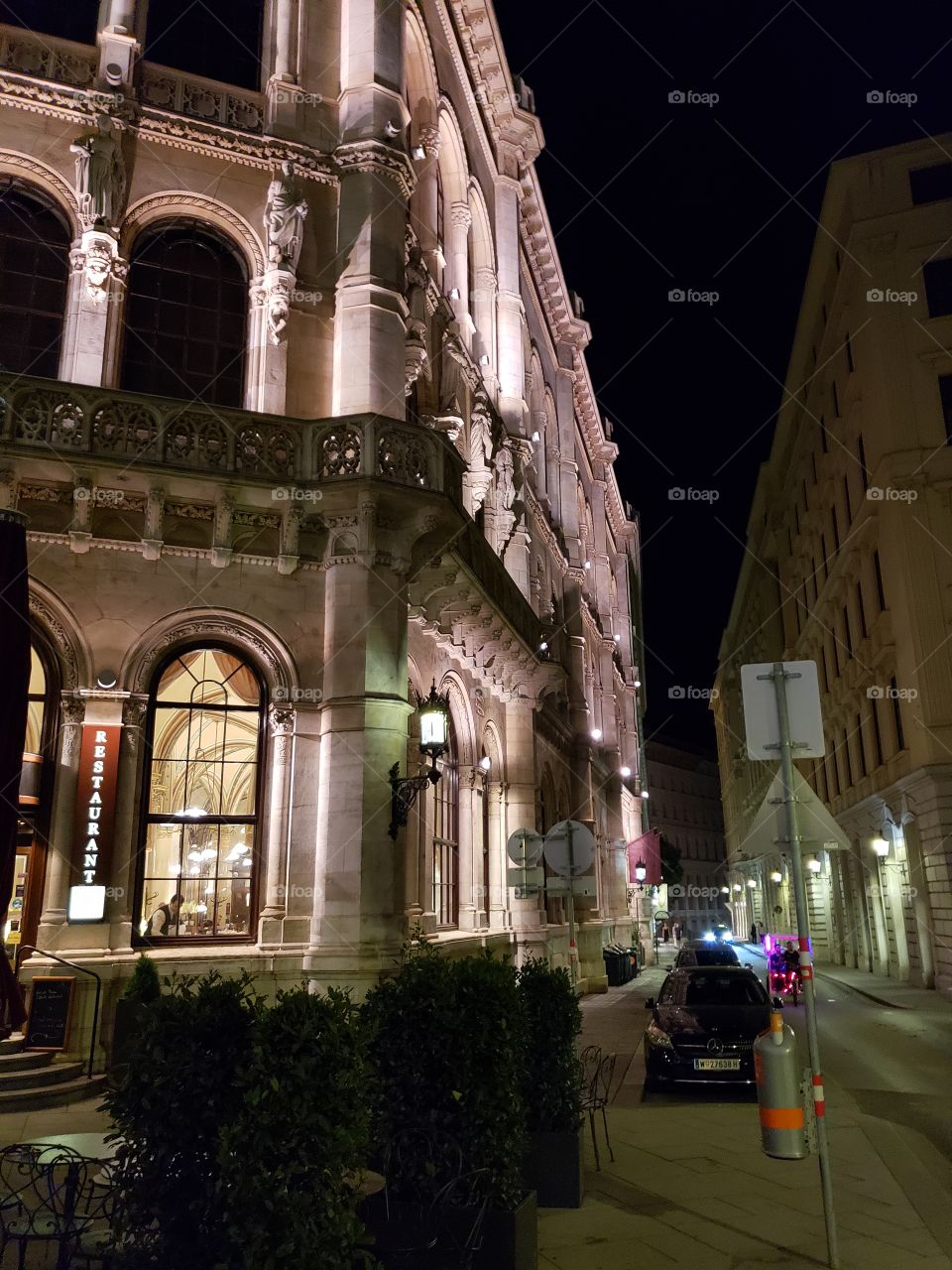 calles de Viena por la noche