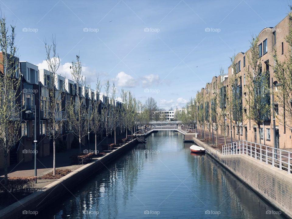 I love this area. The bridge that crosses the water canal paints a perfect picture. 