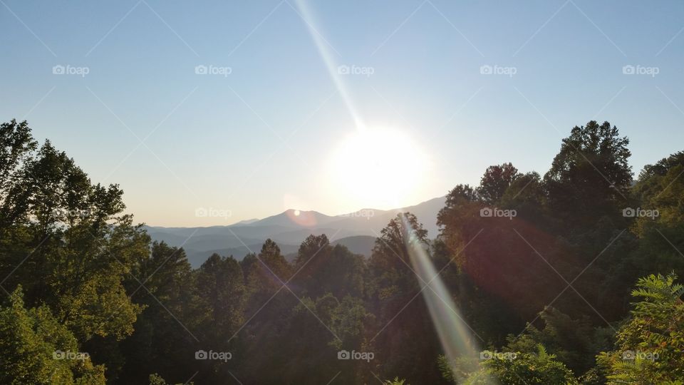 sunrise over a mountain