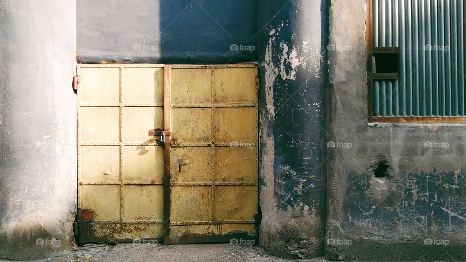 Yellow old door